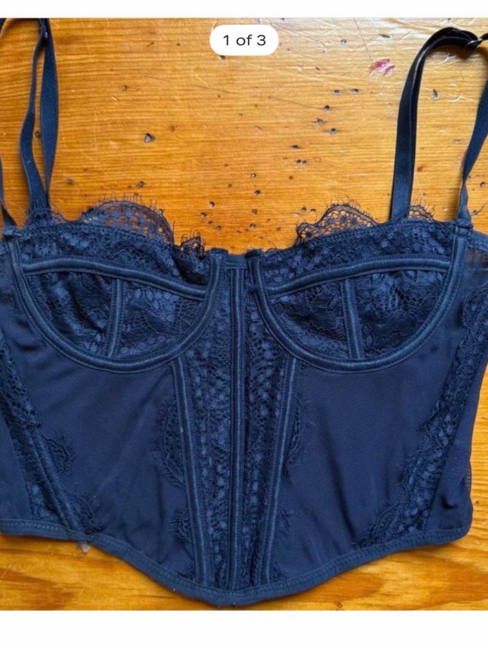 PacSun Black Lace Underwire Bustier Top